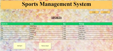Afbeeldingsresultaten voor Sports Management System Source Code