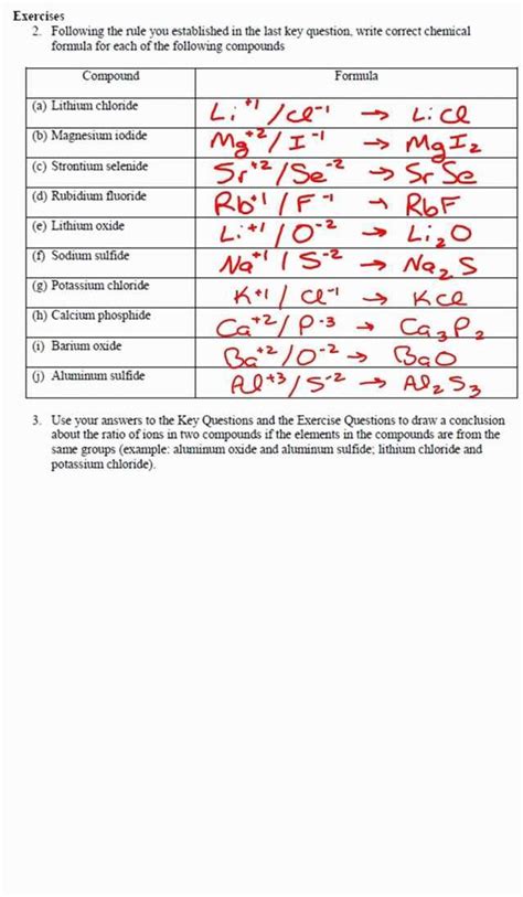Image result for Ionic Bonding Worksheet Answer Key