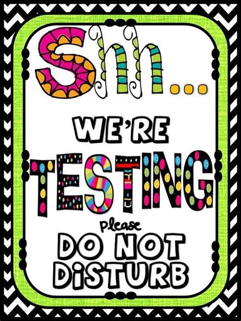 Toradh íomhá ar Testing Taking Place Please Do Not Disturb Sign