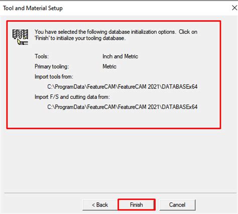 FeatureCAM Import Database に対する画像結果