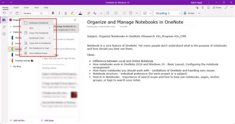 Image result for OneNote Notebook Categories