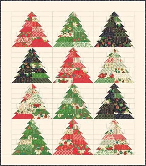 Image result for Christmas Tree Quilt Block Pattern