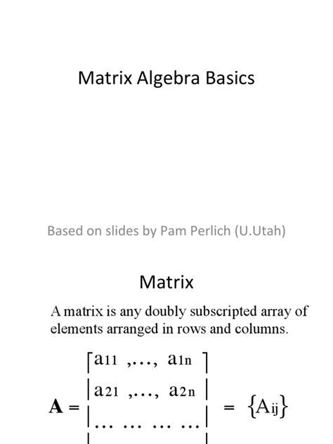 Image result for Matrix Math Basics