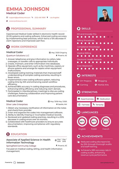 Medical Coding Resume No Experience に対する画像結果