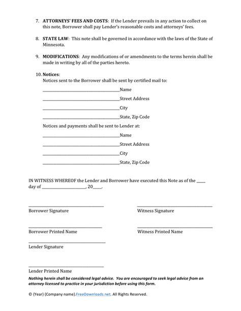 Sample MN Promissory Note に対する画像結果