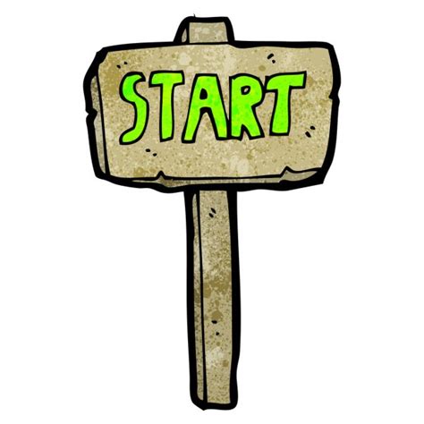 Image result for Start Sign Cartoon