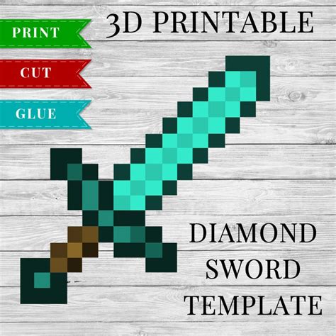 Image result for Printable Minecraft Sword Template