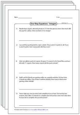 Toradh íomhá ar Turn Word Problems into Equations Worksheet PDF
