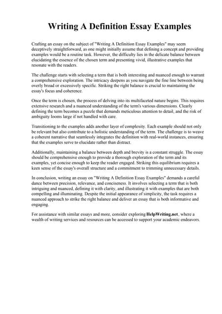 Image result for Definition Essay Topic Examples