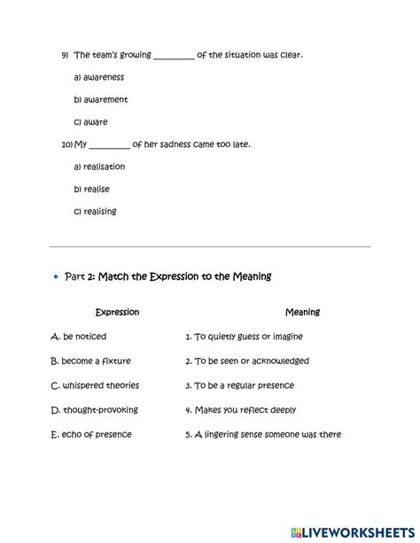 Toradh íomhá ar Nominalisation Worksheet Class 8