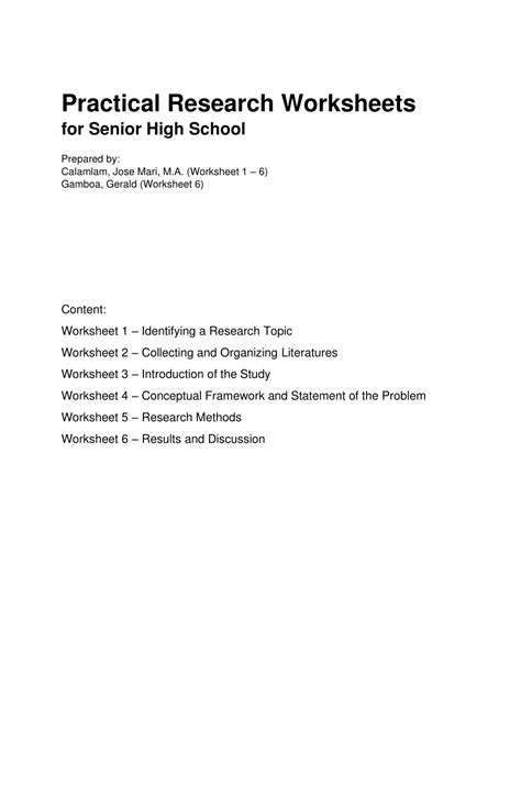 Toradh íomhá ar Practical Research 1 Learning Activity Sheets