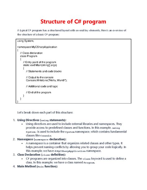 Image result for Structure of C Programming Language