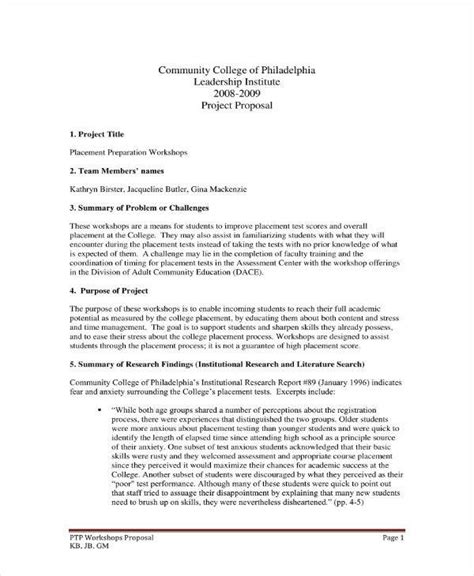 Image result for College Project Proposal Example