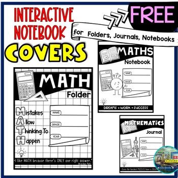 Image result for Interactive Math Notebook Cover Page