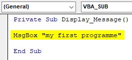 Image result for Example VBA Sub