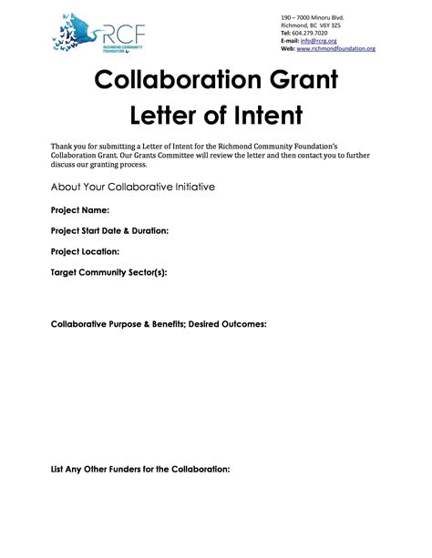 Image result for Project Letter of Intent Sample