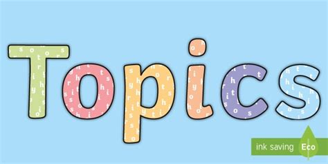 Image result for Our Topic. Display Sign