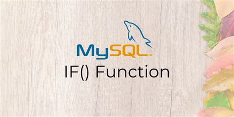 Image result for MySQL If