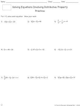 Image result for Solving Equations with Distributive Property Math 8
