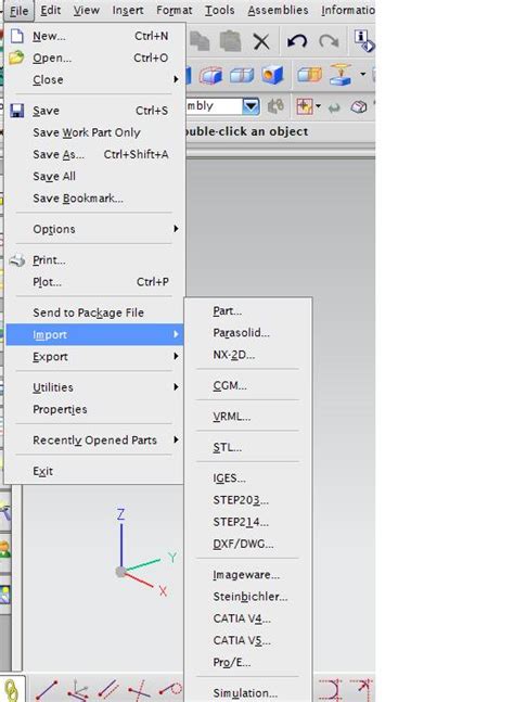 Image result for How to Open Step File in NX