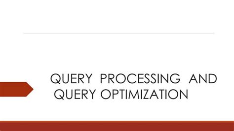Image result for Query Processing in Distributed Database PPT