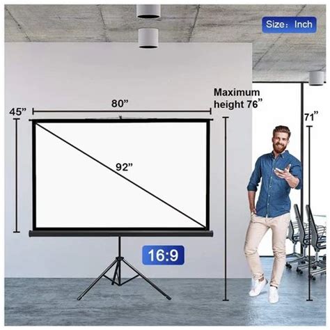 Afbeeldingsresultaten voor Projector Screen Dimensions
