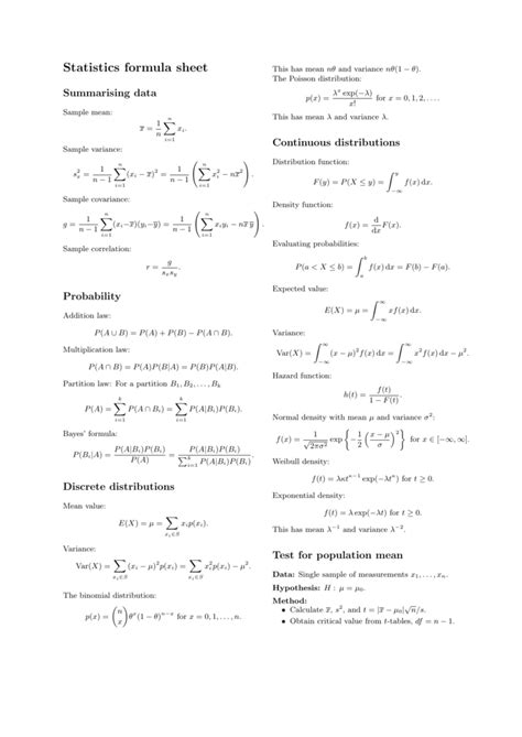 Statistics Formulas PDF に対する画像結果