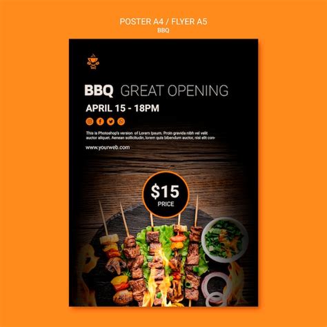 Image result for Spring BBQ Poster Template