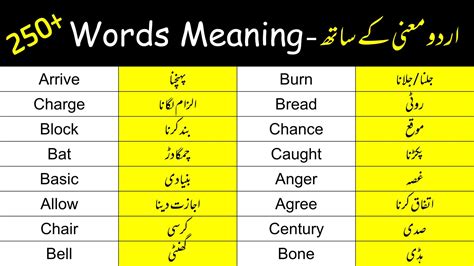 Image result for Word English Meaning Urdu