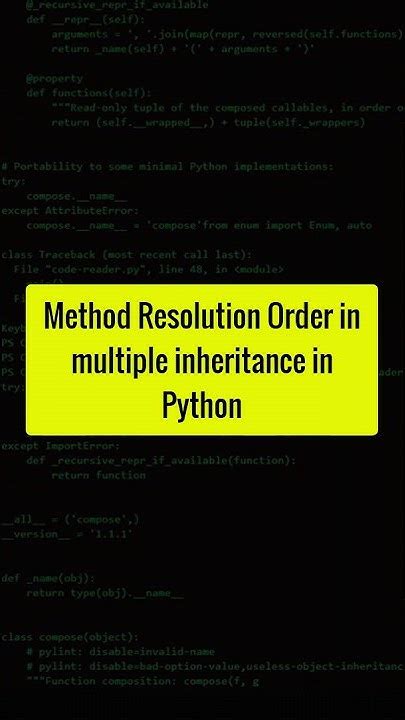 Image result for How to Write Down MRO Order Python