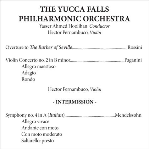 Image result for Classical Music Concert Program Template