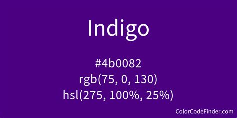 Color Code for Indigo に対する画像結果