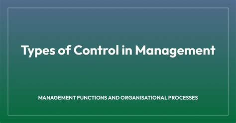 Image result for Control vs Management