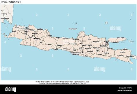 Toradh íomhá ar Map of Java Island Indonesia