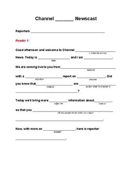 Image result for News Script Writing Template