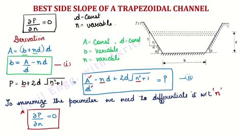 Image result for Trapezoidal Channel Formula