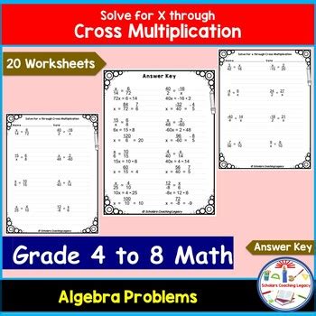 Image result for Cross Multiplication Worksheet