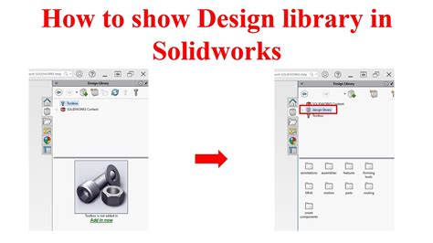 Toradh íomhá ar How to Add Design Library in SolidWorks
