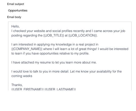 Sample Email to Ask for Job Opportunities ਲਈ ਪ੍ਰਤੀਬਿੰਬ ਨਤੀਜਾ