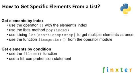 Image result for How to Take Specific Elements From a List Python