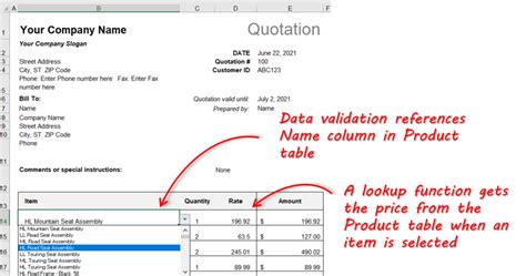 Image result for Quote Excel Database