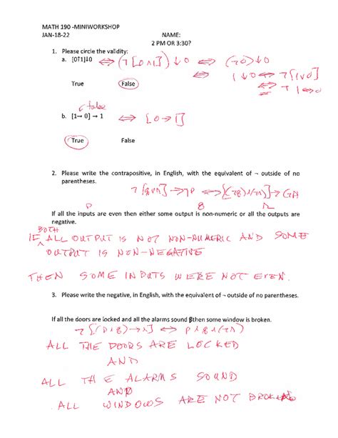 Toradh íomhá ar Discrete Math Worksheets