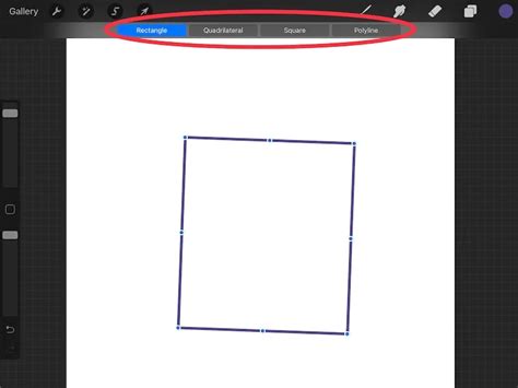 Résultat d’images pour Procreate Draw a Shape Rectangle No Fill Outline Only