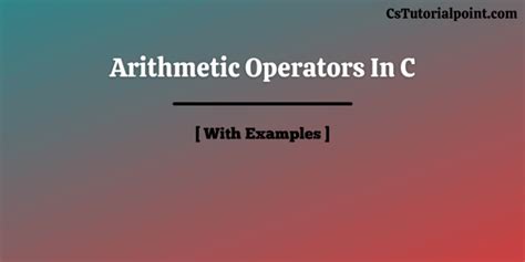 Algorithm for Arithmetic Operations in C に対する画像結果