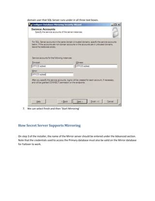 Image result for SQL Mirror Server Instance