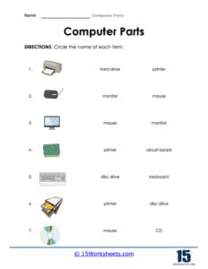 Afbeeldingsresultaten voor Computer Parts Label Grade 1