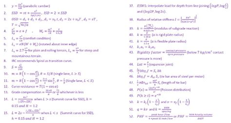 Image result for Engineering Calculations Civil Formulae