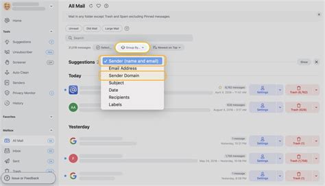 Image result for Sort Yahoo! Mail by Sender