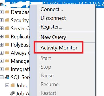 Image result for How to Open Activity Monitor in SQL Server