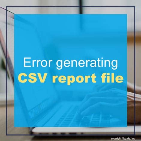 Image result for CSV Export Error